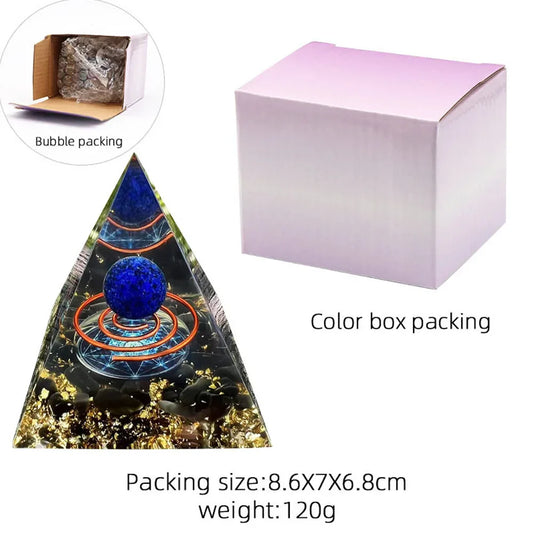 6cm Energy Orgonite Pyramid – Natural Amethyst Healing Crystal with Reiki & Chakra Properties